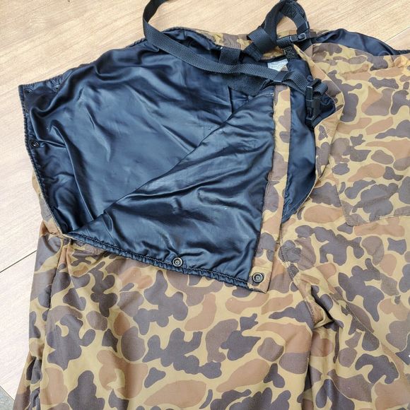 Vintage Stearns Duck Hunting Bouyant Camo Bib Overalls Pants PFD FB-7081 Mens XL - Picture 11 of 16